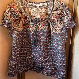 Style and company Paisley peasant Blouse 16